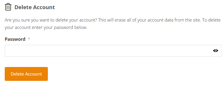 Delete Account