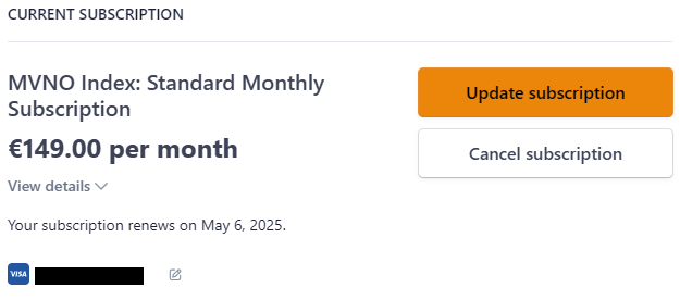 current subscription